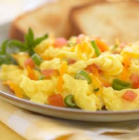 Scrambled Eggs with Tomato and Green Onion